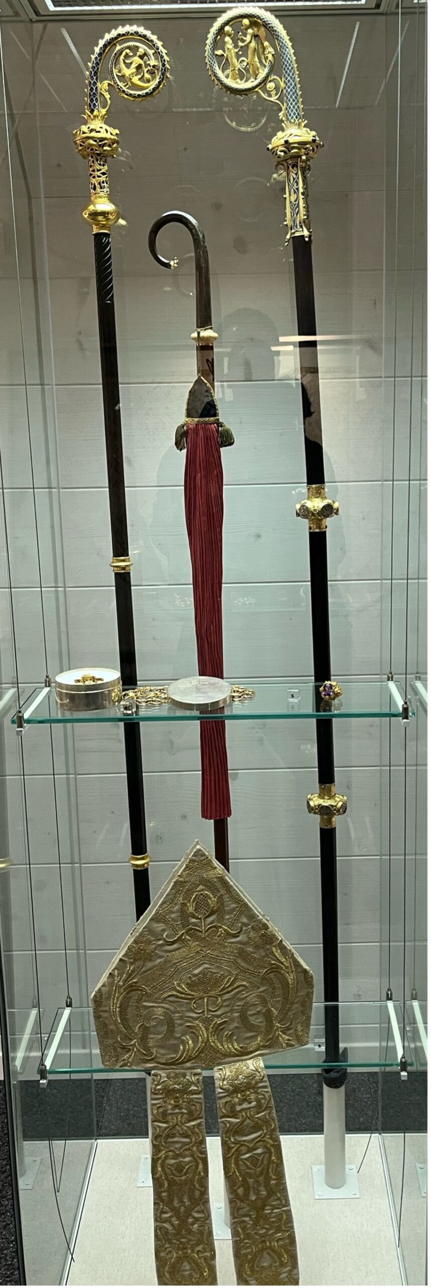 Miter and Crosier of Blessed Adelhem, first Abbot of Engelberg